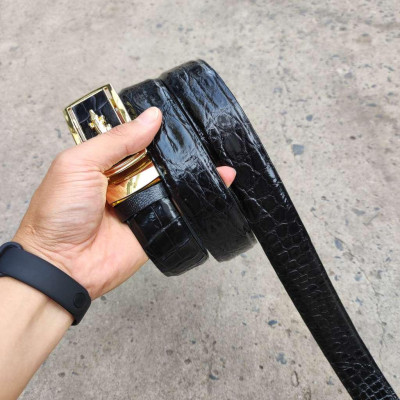 Thắt lưng Cá sấu Bông hông rất Mềm Và Bền TS111V (mặt vàng)