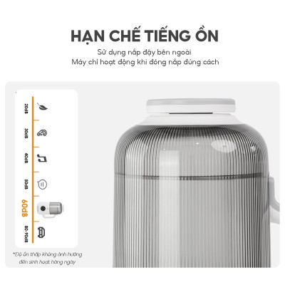 Máy làm sữa hạt đa năng Lebenlang LBL1789, công suất 800W, dung tích 1200ml, tiết kiệm thời gian, bảo hành 2 năm - hàng chính hãng