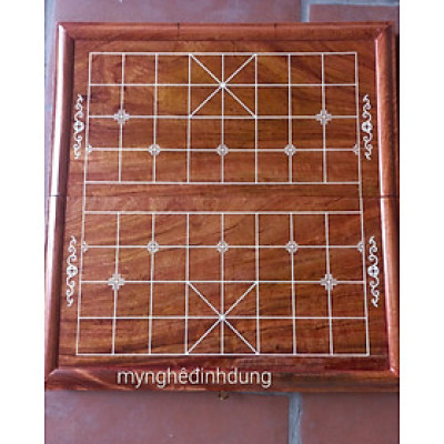 Bàn cờ tướng bằng gỗ hương đá đẹp long lanh kt 50x52x3.5cm