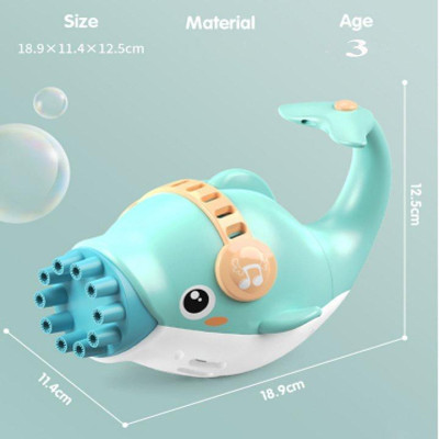 Đồ Chơi Ban Bong Bóng Hình Cá Voi 10 Nòng Kèm Lọ Xà Phòng