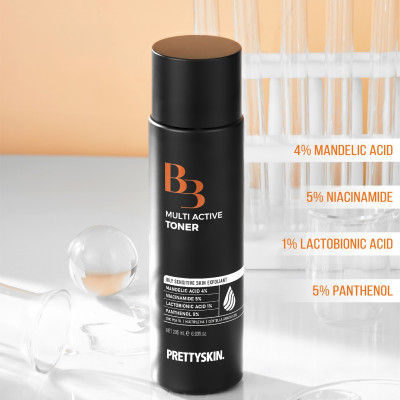 Toner Đa Chức Năng B3 Multi Active Tẩy Da Chết, Kiểm Soát Dầu Thừa, Phục Hồi Da Mụn 205ml