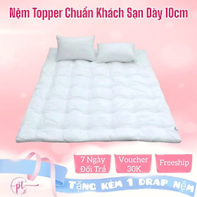 Topper khách sạn 5 sao – Nệm Topper bông Microfiber cao cấp – Tấm làm mềm nệm  - Topper lông vũ nhân tạo