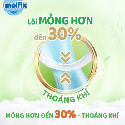 Tã/bỉm dán Molfix Thiên nhiên Super Jumbo XL (12kg - 17kg) - Gói 62+2 miếng