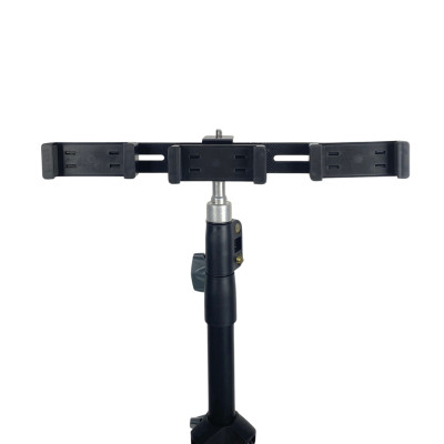 Combo Gậy livestream Cao cấp + Thanh 3 kẹp điện thoại - Phụ kiện gắn được 3 điện thoại để livestream, quay video - Hàng chính hãng