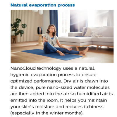 Máy Tạo Độ Ẩm Cao Cấp Philips HU2718/00 Hà Lan, Diện Tích 32㎡, Tích Hợp Hệ Thống Bốc Hơi Tiên Tiến, Công Nghệ NanoCloud - HÀNG NHẬP KHẨU