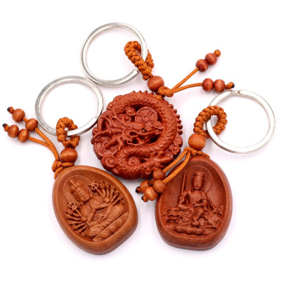 Combo 3 móc khóa phật Thiên Thủ Thiên Nhãn - Văn Thù - Thần Long phong thủy - may mắn, bình an