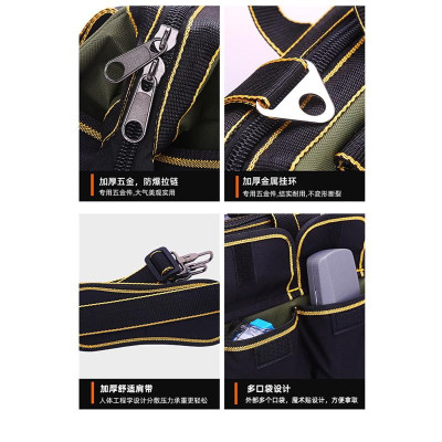 Túi đựng đồ nghề cao cấp đế nhựa chống vỡ, vải 3 lớp chống đam thủng màu xanh đen