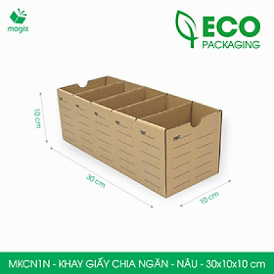 MKCN1N - 30x10x10 cm - 20 khay giấy carton chia ngăn - Khay đựng đồ linh kiện, văn phòng phẩm