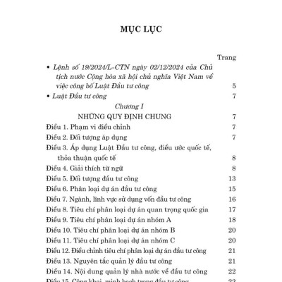 Luật đầu tư công 2024 - bản in 2025