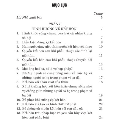 Các tình huống thường gặp trong lĩnh vực hôn nhân và gia đình - bản in 2024