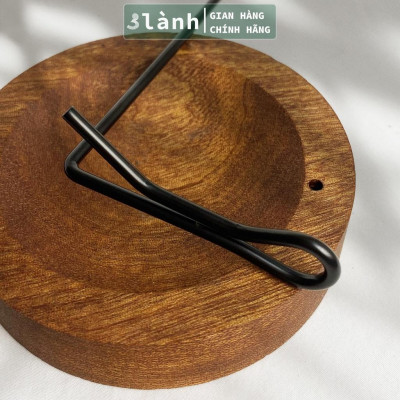 Giá Đỡ Nhang Trầm Hương Bằng Thanh Kim Loại Đế Gỗ Thông Lõm 3 Lành Trang Trí Nhà Cửa Tâm Linh Thờ Cúng Thư Giãn