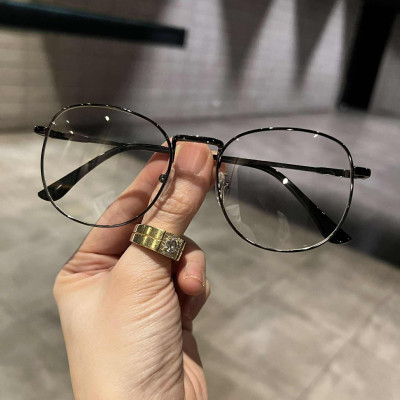 Kính mắt thời trang Mắt tròn form nhỏ màu xám cho nam nữ