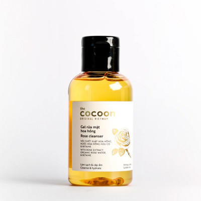 Gel rửa mặt hoa hồng Cocoon 140ml làm sạch, cấp ẩm thuần chay
