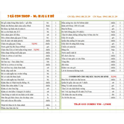 Đồ sơ sinh,Combo sơ sinh đầy đủ cho mẹ và bé trai gái mã V39,sét đi sinh bé gái