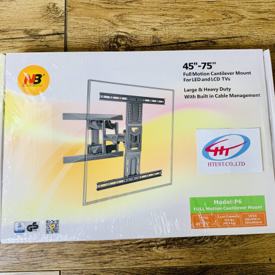 Giá Treo TiVi North Bayou P6 Xoay Đa Năng Màu Đen Mẫu 2021 Lắp Cho Màn Hình Từ 45 inch - 75 inch Nhập Khẩu