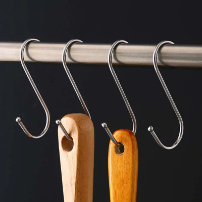 SET 3 Móc Treo Hình Chữ S, Móc Inox Không Gỉ Treo Đồ Dùng Bếp Và Phòng Tắm,Treo Hàng Hóa Quần Áo Chịu Lực 15kg, Takyhome 2017set3