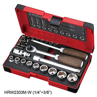 Bộ khẩu 1/4" & 3/8" (36 món) No.HRW2303M-W Vessel (Nhật Bản)