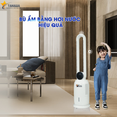 Quạt không cánh TAHAWA TH-A4 PRO Quạt  bù ẩm bằng hơi nước khử mùi, bộ lọc Hepa lọc bụi mịn 2.5 pm, đèn led cảnh báo chât lượng không khí, công nghệ UVkhử khuẩn không khí hiệu quả. tích hợp 3 trong 1 giúp cân bằng điều hòa không khí, an toàn cho trẻ nhỏ