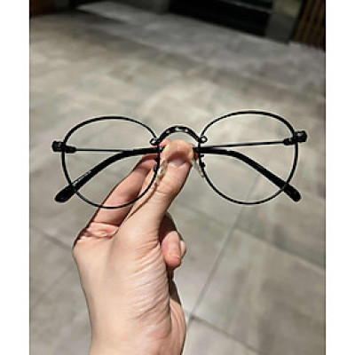 Kính gọng Mắt tròn cổ điển họa tiết cao cấp