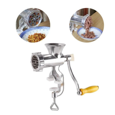 Xay Thịt Quay Tay Bằng Gang Size 10 - Sản Phẩm Cao Cấp Kèm 3 Ống Nhồi Xúc Xích