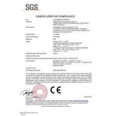Máy lọc không khí meliwa M50 6 bước Lọc toàn diện với Ion âm khử mùi hôi & UVC diệt khuẩn thương hiệu Singapore