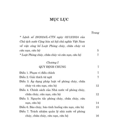 Luật phòng cháy, chữa cháy và cứu nạn, cứu hộ năm 2024 - bản in 2025