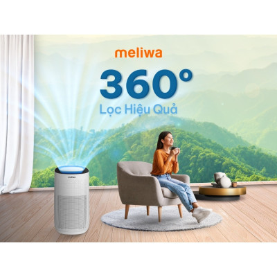 Máy lọc không khí meliwa M60 Lọc bụi mịn đến 99,95%, Công suất lọc lớn 500m3/h & Tiết kiệm điện thương hiệu Singapore