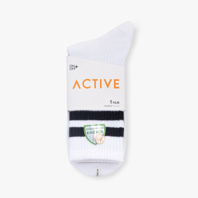 Combo 5 tất cotton thể thao unisex cổ cao năng động dễ kết hợp quần áo ONOFF - 15AR24A114-15AQ24A200 