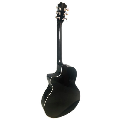 Đàn guitar acoustic DGKRO-012 dáng A khuyết màu đẹp âm thanh tốt có ty chống cong cần dành cho bạn mới tập