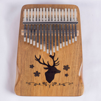 Đàn Kalimba Gỗ 17 Phím I Khắc Hình Tuần Lộc I Nhạc Cụ Gỗ Du Dương Cho Người Mới Bắt Đầu