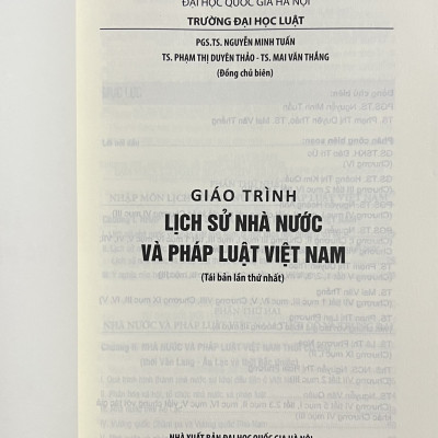 Sách Giáo Trình Lịch Sử Nhà Nước Và Pháp Luật Việt Nam