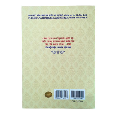 Sách - Công Tác Bầu Cử Đại Biểu Quốc Hội Khóa XV Và Đại Biểu Hội Đồng Nhân Dân Các Cấp Nhiệm Kỳ 2021-2026 Của MTTQVN