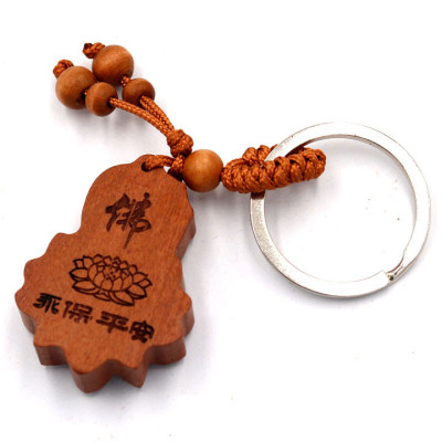 Combo 3 móc chìa khóa hoa sen khắc chữ Phật