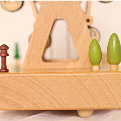 Hộp Nhạc Gỗ Vòng Xoay Ferris Music Box Trang Trí Quà Tặng_ Hàng Chính Hãng