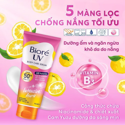Serum Chống Nắng Dưỡng Thể Biore Kháng Bụi - Sáng Da Mịn Màng Intensive Aura 150ml