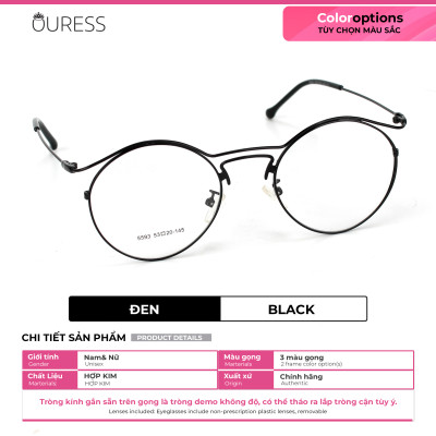 Gọng kính hợp kim 5593 thời trang nam nữ siêu nhẹ siêu bền OURESS