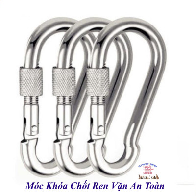 Móc khóa an toàn chốt ren Chất liệu thép mạ kẽm siêu cứng không gỉ an toàn bền bỉ chắc chắn