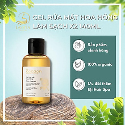 Gel rửa mặt hoa hồng Cocoon làm sạch và cấp ẩm 140ml Lamita Hair Spa - LS020