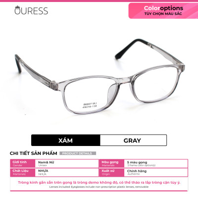 Gọng kính nhựa 86007 thời trang nam nữ siêu bền cá tính OURESS