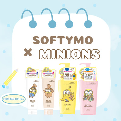 Phiên Bản Giới Hạn Minions Sữa Rửa Mặt Tẩy Trang Dưỡng Trắng Da Kose Softymo Cleansing Foam 190 G (2 loại)