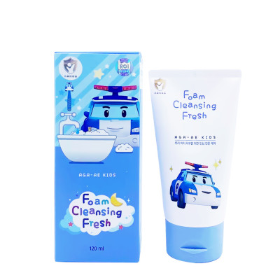 Sữa rửa mặt trẻ em POLI Foam Cleansing Fresh Hàn Quốc làm sạch da mặt dịu nhẹ và không gây kích ứng 120ml