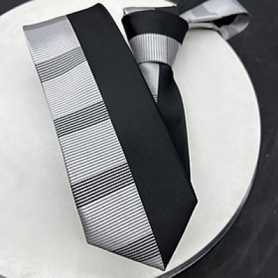 Cà vạt nam 6cm màu đen cao cấp Giangpkc