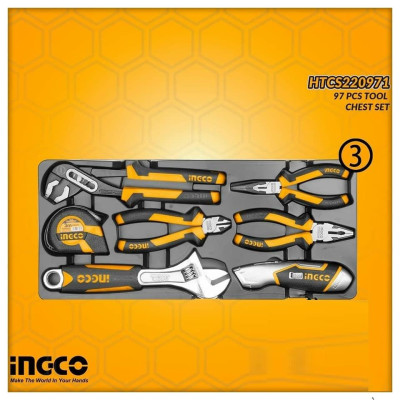 BỘ HỘP ĐỒ NGHỀ 97 MÓN DỤNG CỤ INGCO HTCS220971 - HÀNG CHÍNH HÃNG