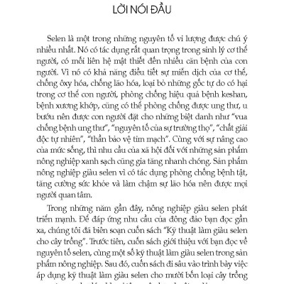 Kỹ Thuật Làm Giàu Selen Cho Cây Trồng