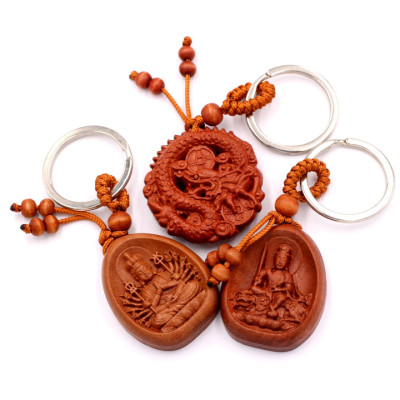 Combo 3 móc khóa phật Thiên Thủ Thiên Nhãn - Văn Thù - Thần Long phong thủy - may mắn, bình an
