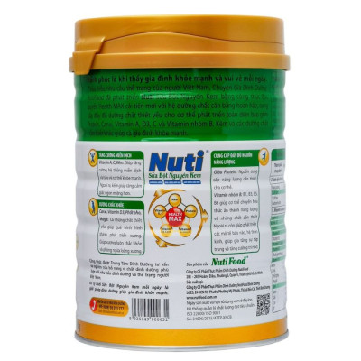 COMBO 2 hộp sữa bột Nguyên kem nutifood loại 900g dinh dưỡng hàng ngày cho cả gia đình