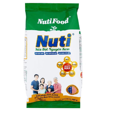 Combo 3 Túi Sữa Bột Nguyên Kem Nutifood 400g – Dinh Dưỡng Giúp Gia Đình Khỏe Mạnh – Hàng Chính Hãng, Date Mới Nhất