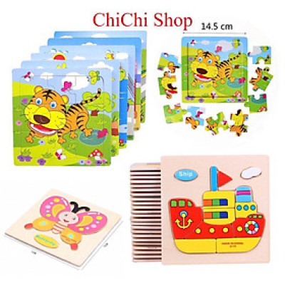 Combo 10 Tranh Ghép 2D và 3D Hình Con Vật và Phương Tiện Giao Thông ,Tranh Ghép Hình Thông Minh Cho Bé