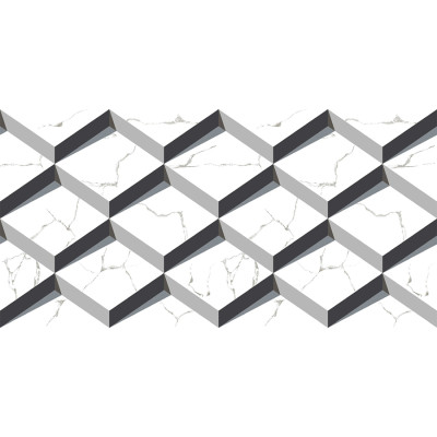 Gạch men ốp tường LUSTRA INEMB0601200058 họa tiết 3D khối lập phương, phong cách, độ hút nước dưới 0.5%, kích thước 600mmx1200mm, thùng 2 viên - Hàng chính hãng
