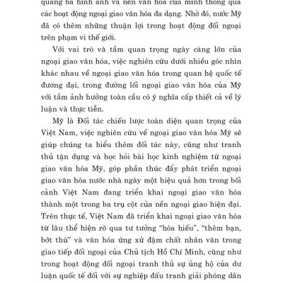 Ngoại giao văn hóa Mỹ trong hai thập niên đầu thế kỷ XXI (bản in 2024)